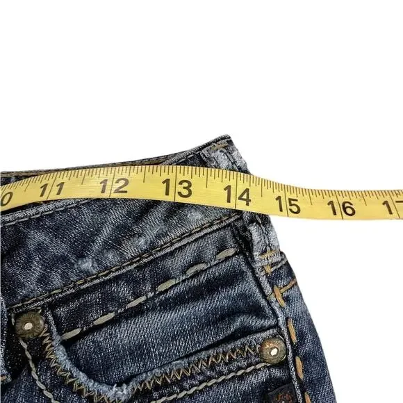 Silver Jeans Womens 27 Blue Denim Low Rise Boot Cut Surplus Western Medium Wash - Picture 13 of 15